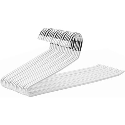 Melissa Lot De 20 Cintres À Pantalon, En Métal, Cintre À Bout Ouvert, Revêtement Antidérapant, Gain De Place, Longueur 35 Cm, Blanc - Publicité Melissa Lot De 20 Cintres À Pantalon, En Métal, Cintre À Bout Ouvert, Revêtement Antidérapant, Gain De Place, Longueur 35 Cm, Blanc - Publicité