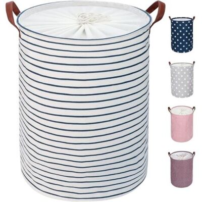 SCORPIO 18-inches Grand Organiser Paniers Pour Vêtements Stockage, Cordon Paniers À Linge, Pliable Sac À Linge, Pliage Grande Capacité Corbeilles À Linge (bleu Rayure, M) - Publicité SCORPIO 18-inches Grand Organiser Paniers Pour Vêtements Stockage, Cordon Paniers À Linge, Pliable Sac À Linge, Pliage Grande Capacité Corbeilles À Linge (bleu Rayure, M) - Publicité