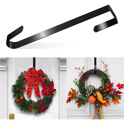 GRASSLIN Lot De 2 Crochet, Métal, Noir, 38,1 Cm, Support 20 Kg, Pour Couronne Décorative Intérieur Extérieur - Publicité GRASSLIN Lot De 2 Crochet, Métal, Noir, 38,1 Cm, Support 20 Kg, Pour Couronne Décorative Intérieur Extérieur - Publicité
