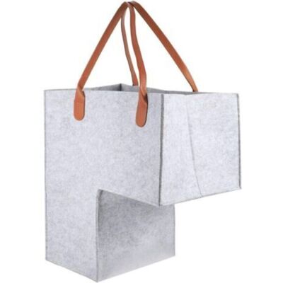 URSUS Grand Panier À Linge Pliable En Feutre Gris Avec Poignée Pratique Pour Le Rangement À La Maison, Dans Les Escaliers, Dans Le Salon Ou La Chambre. Publicité URSUS Grand Panier À Linge Pliable En Feutre Gris Avec Poignée Pratique Pour Le Rangement À La Maison, Dans Les Escaliers, Dans Le Salon Ou La Chambre. Publicité