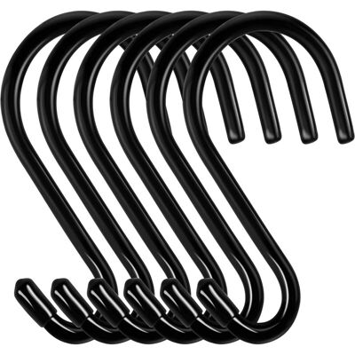 ACKERMAN 6pcs Crochet S, Crochets En Forme De S En Acier Inox - 15cm - Charge Jusqu'à 30kg - Pour Cuisine, Salle De Bain, Chambre À Coucher, Bureau - Publicité ACKERMAN 6pcs Crochet S, Crochets En Forme De S En Acier Inox - 15cm - Charge Jusqu'à 30kg - Pour Cuisine, Salle De Bain, Chambre À Coucher, Bureau - Publicité