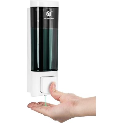GRASSLIN Distributeur De Savon Mural De 200 Ml Pour Salle De Bain, Gel Douche, Shampooing Et Après-shampoing, Vaisselle, Vaisselle, Détergent Pour Les Mains, Le Corps, Distributeur De Savon Liquide Pour'single - Publicité GRASSLIN Distributeur De Savon Mural De 200 Ml Pour Salle De Bain, Gel Douche, Shampooing Et Après-shampoing, Vaisselle, Vaisselle, Détergent Pour Les Mains, Le Corps, Distributeur De Savon Liquide Pour'single - Publicité