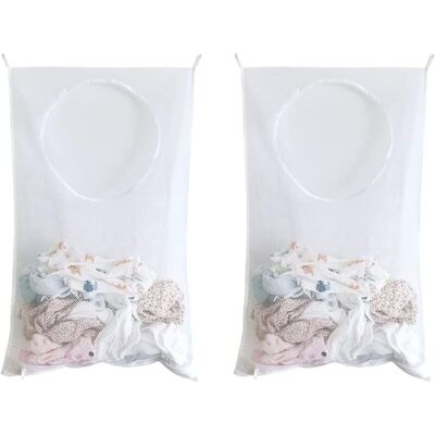 MOXIE 2 Pièces Sac À Linge, Panier À Linge Grande Contenance Sac De Rangement, Sac De Rangement Pour Sac De Placard À Linge Suspendu, Pour Salle De Bain, Dortoirs Et Placard (blanc) - Publicité MOXIE 2 Pièces Sac À Linge, Panier À Linge Grande Contenance Sac De Rangement, Sac De Rangement Pour Sac De Placard À Linge Suspendu, Pour Salle De Bain, Dortoirs Et Placard (blanc) - Publicité