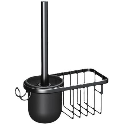 BRINSEA Ensemble Brosse Wc, Manche Long, Poils Souples Pour Un Nettoyage En Profondeur, Support Inclus, Noir - Publicité BRINSEA Ensemble Brosse Wc, Manche Long, Poils Souples Pour Un Nettoyage En Profondeur, Support Inclus, Noir - Publicité