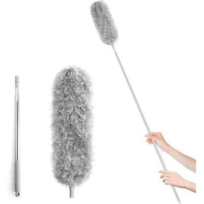 ABYSSE Gris Plumeau Télescopique Extensible Jusqu'à 250 Cm, Manche En Acier Inoxydable, Adapté À Un Usage Domestique Et Professionnel - Publicité ABYSSE Gris Plumeau Télescopique Extensible Jusqu'à 250 Cm, Manche En Acier Inoxydable, Adapté À Un Usage Domestique Et Professionnel - Publicité