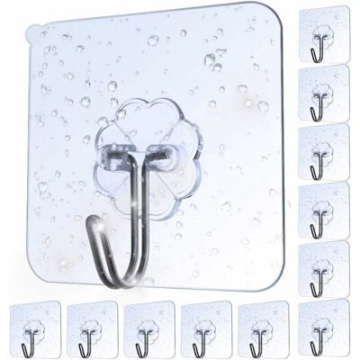 PELTOR Lot De 20 Crochets Adhésifs Transparents Pour Essuie-tout, Crochets Adhésifs Pour Mur Et Porte De Cuisine, Charge Maximale 8 Kg - Publicité PELTOR Lot De 20 Crochets Adhésifs Transparents Pour Essuie-tout, Crochets Adhésifs Pour Mur Et Porte De Cuisine, Charge Maximale 8 Kg - Publicité