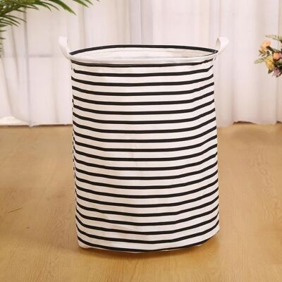 Cellfast Paniers À Linge - Campagne - Pliable - Blanc - Noir - Coton - 50cm - Avec Couvercle - Publicité Cellfast Paniers À Linge - Campagne - Pliable - Blanc - Noir - Coton - 50cm - Avec Couvercle - Publicité