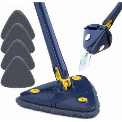 PELTOR Balai À Poussière Et Lave Sol Balai De Nettoyage Rotatif Réglable À 360° & Avec 5 Chiffons, En Microfibre Avec Fonction Compression Automatique L'Eau Pour Plafond Et Sol, Bleu Balai À Poussière Et Lav - Publicité PELTOR Balai À Poussière Et Lave Sol Balai De Nettoyage Rotatif Réglable À 360° & Avec 5 Chiffons, En Microfibre Avec Fonction Compression Automatique L'Eau Pour Plafond Et Sol, Bleu Balai À Poussière Et Lav - Publicité
