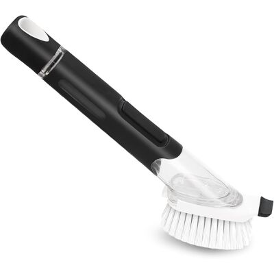 GRASSLIN 1 Brosse À Vaisselle, Distributeur Liquide 70ml, Tête Nylon, Grattoir Intégré, Manche Antidérapant, Cuisine - Publicité GRASSLIN 1 Brosse À Vaisselle, Distributeur Liquide 70ml, Tête Nylon, Grattoir Intégré, Manche Antidérapant, Cuisine - Publicité
