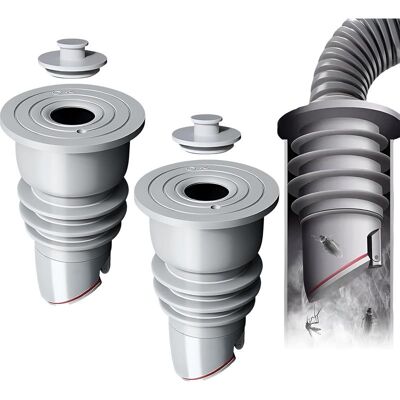 Vision 2 X 35-40 Mm Valve Anti-odeurs Odour Seal Pour Lave-linge, Élimination Des Odeurs Pour Lave-linge, Cuisine, Salle De Bain (gris) - Publicité Vision 2 X 35-40 Mm Valve Anti-odeurs Odour Seal Pour Lave-linge, Élimination Des Odeurs Pour Lave-linge, Cuisine, Salle De Bain (gris) - Publicité