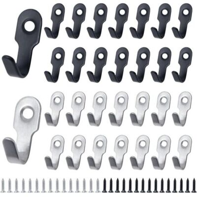 ABYSSE 30 Pcs Crochet Mural Noir A Visser Crochet Petit Clavier Crochets À Clés Noir Argent Mini Crochet Rétro Inox Crochet De Manteau Avec Vis Pour Porte,mur,salle De Bain,cuisine(27 X 12 Mm) - Publicité ABYSSE 30 Pcs Crochet Mural Noir A Visser Crochet Petit Clavier Crochets À Clés Noir Argent Mini Crochet Rétro Inox Crochet De Manteau Avec Vis Pour Porte,mur,salle De Bain,cuisine(27 X 12 Mm) - Publicité
