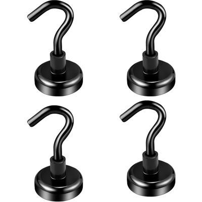 MOXIE Crochets Magnétiques En Néodyme De 20 Mm - Aimants Avec Crochets Noirs(5pcs) - Publicité MOXIE Crochets Magnétiques En Néodyme De 20 Mm - Aimants Avec Crochets Noirs(5pcs) - Publicité