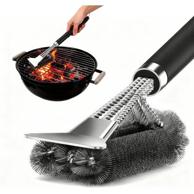 GRASSLIN 1 Brosse Barbecue,grattoir Acier Inox,tête 360 Degrés,poignée Ergonomique,nettoyage Grilles - Publicité GRASSLIN 1 Brosse Barbecue,grattoir Acier Inox,tête 360 Degrés,poignée Ergonomique,nettoyage Grilles - Publicité