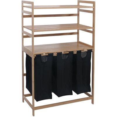 MENDLER Panier À Linge En Bambou Hwc-p78, Trieur De Linge, Panier À Linge, Étagére, Organiseur De Linge, 3 É - Publicité MENDLER Panier À Linge En Bambou Hwc-p78, Trieur De Linge, Panier À Linge, Étagére, Organiseur De Linge, 3 É - Publicité