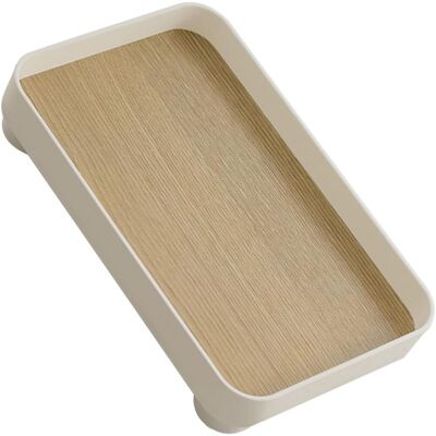 GRASSLIN Plateau De Rangement En Bois Abs Multifonctionnel Pour Salle De Bain Et Maison, Grosse Capacité, Design Simple Et Pratique Pour Organiser Parfums Et Accessoires'-'- - Publicité GRASSLIN Plateau De Rangement En Bois Abs Multifonctionnel Pour Salle De Bain Et Maison, Grosse Capacité, Design Simple Et Pratique Pour Organiser Parfums Et Accessoires'-'- - Publicité
