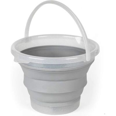 ACKERMAN Seau Pliable 10 L - Panier De Pique-nique Extérieur Pailleté, Organiseur De Rangement Escamotable, Bassine Pliable, Idéal Pour Le Camping Et Les Festivals, Gris Pailleté - Publicité ACKERMAN Seau Pliable 10 L - Panier De Pique-nique Extérieur Pailleté, Organiseur De Rangement Escamotable, Bassine Pliable, Idéal Pour Le Camping Et Les Festivals, Gris Pailleté - Publicité