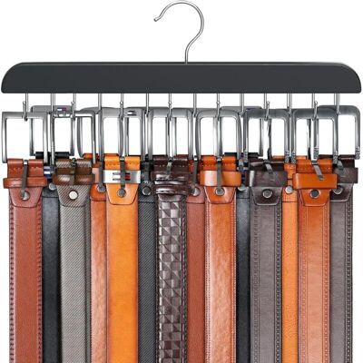 Melissa Cintre De Ceinture Pour Placard Max 42 Ceintures, Organisateur De Ceinture, Accessoires De Placard Avec 14 Crochets, Porte-ceinture En Bois Robuste Pour Organiseurs De Placards Et Rangement - Publicité Melissa Cintre De Ceinture Pour Placard Max 42 Ceintures, Organisateur De Ceinture, Accessoires De Placard Avec 14 Crochets, Porte-ceinture En Bois Robuste Pour Organiseurs De Placards Et Rangement - Publicité