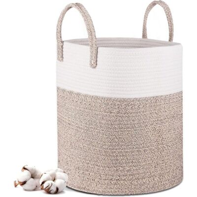 Melissa Panier A Linge - 40 X 35 Cm Paniers De Rangement Pliables - Panier À Linge En Corde De Coton Avec Poignées - Panier De Rangement Pour Jouets - Pour Le Salon, La Salle De Bain - Publicité Melissa Panier A Linge - 40 X 35 Cm Paniers De Rangement Pliables - Panier À Linge En Corde De Coton Avec Poignées - Panier De Rangement Pour Jouets - Pour Le Salon, La Salle De Bain - Publicité