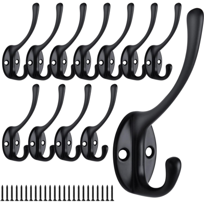 Generic 12 Pièces Patère Murale, Rétro Crochet Porte Manteau Métal, Vintage Noir Crochets Mural Muraux Double Manteaux Patères Coat Hooks Avec Vis - Publicité Generic 12 Pièces Patère Murale, Rétro Crochet Porte Manteau Métal, Vintage Noir Crochets Mural Muraux Double Manteaux Patères Coat Hooks Avec Vis - Publicité