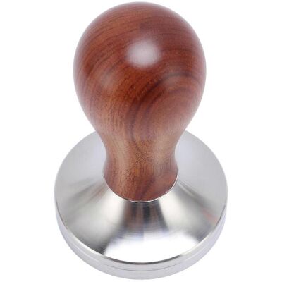 FLAMMKRAFT Tasseur À Café Ergonomique En Acier Inoxydable Avec Manche En Bois De 58 Mm Pour La Maison Et Le Café. Publicité FLAMMKRAFT Tasseur À Café Ergonomique En Acier Inoxydable Avec Manche En Bois De 58 Mm Pour La Maison Et Le Café. Publicité