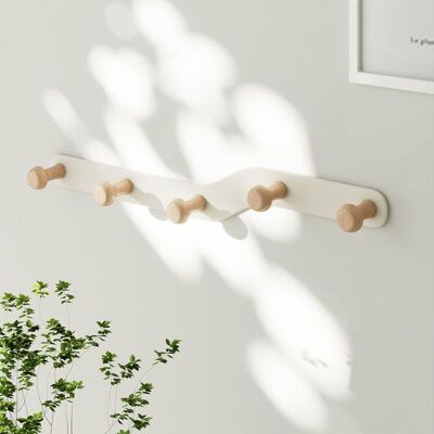 Vision Porte-manteau Mural En Bois Avec Crochets, Idéal Pour Les Manteaux, Les Clés, Les Chapeaux Et Les Sacs À Main, Parfait Pour L'Entrée, La Chambre Ou Le Salon (5 Crochets). Publicité Vision Porte-manteau Mural En Bois Avec Crochets, Idéal Pour Les Manteaux, Les Clés, Les Chapeaux Et Les Sacs À Main, Parfait Pour L'Entrée, La Chambre Ou Le Salon (5 Crochets). Publicité