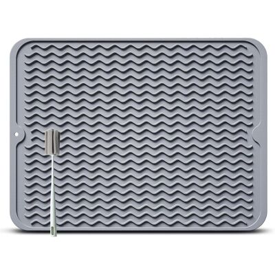 GRASSLIN Grand Tapis Egouttoir Vaisselle - Évier Épais Pour Un Séchage Rapide, 50 X 40 Cm De Avec Éponge Brosse, Sans Bpa, Égouttoir À Pliable Antidérapant Gris Clair'gris Clair 50 X 40 Cm'gris Clair'50 X 40 C - Publicité GRASSLIN Grand Tapis Egouttoir Vaisselle - Évier Épais Pour Un Séchage Rapide, 50 X 40 Cm De Avec Éponge Brosse, Sans Bpa, Égouttoir À Pliable Antidérapant Gris Clair'gris Clair 50 X 40 Cm'gris Clair'50 X 40 C - Publicité