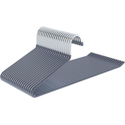 GRASSLIN Lot De 20 Cintres Pantalons, Antiglisse, Chromé, Métal, Gain De Place, Armoire - Publicité GRASSLIN Lot De 20 Cintres Pantalons, Antiglisse, Chromé, Métal, Gain De Place, Armoire - Publicité