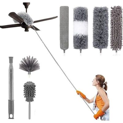 Scotch Lot De 7 Plumeau Poussière Télescopique Microfibre Nettoyage Kit Avec Poignée Inoxydable Lavable Têtes Amovibles Balai Antipoussière Pour Plafond Rideau Ventilateur Toiles D'Araignée Stores.. Publicité Scotch Lot De 7 Plumeau Poussière Télescopique Microfibre Nettoyage Kit Avec Poignée Inoxydable Lavable Têtes Amovibles Balai Antipoussière Pour Plafond Rideau Ventilateur Toiles D'Araignée Stores.. Publicité