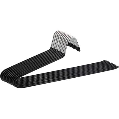 GRASSLIN Lot De 12 Cintres Pantalons, Antidérapants, Chromé, 35cm, Gain De Place, Pour Jupe Chaussette, Noir - Publicité GRASSLIN Lot De 12 Cintres Pantalons, Antidérapants, Chromé, 35cm, Gain De Place, Pour Jupe Chaussette, Noir - Publicité
