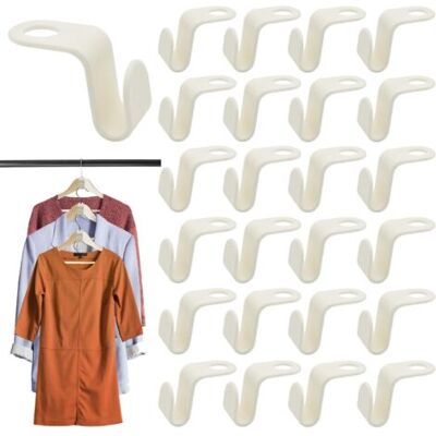 SANS MARQUE Connecteur De Cintre Crochets Cintre Peu Encombrants,cintre Gain De Place,crochets En Plastique Pour Cintres,cintres Crochets Pour La Penderie Super Pour Un Gain De Place Gans Son Dressing,24pcs - Publicité SANS MARQUE Connecteur De Cintre Crochets Cintre Peu Encombrants,cintre Gain De Place,crochets En Plastique Pour Cintres,cintres Crochets Pour La Penderie Super Pour Un Gain De Place Gans Son Dressing,24pcs - Publicité