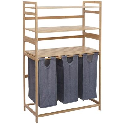 MENDLER Panier À Linge En Bambou Hwc-p78, Trieur De Linge, Panier À Linge, Étagére, Organiseur De Linge, 3 É - Publicité MENDLER Panier À Linge En Bambou Hwc-p78, Trieur De Linge, Panier À Linge, Étagére, Organiseur De Linge, 3 É - Publicité