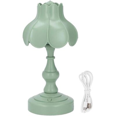 FLAMMKRAFT Lampe De Nuit Florale Mini Rétro Pour Chambre À Coucher, Lampe De Chevet Led Rechargeable Avec Protection Des Yeux Pour Étudier - Publicité FLAMMKRAFT Lampe De Nuit Florale Mini Rétro Pour Chambre À Coucher, Lampe De Chevet Led Rechargeable Avec Protection Des Yeux Pour Étudier - Publicité