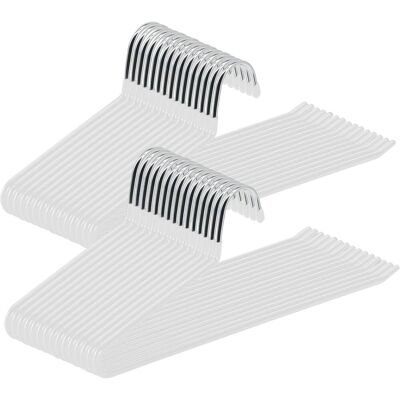 GRASSLIN Lot De 30 Cintres Pantalons, Chromé, Antiglisse, Métal, Gain De Place, Pour Armoire - Publicité GRASSLIN Lot De 30 Cintres Pantalons, Chromé, Antiglisse, Métal, Gain De Place, Pour Armoire - Publicité