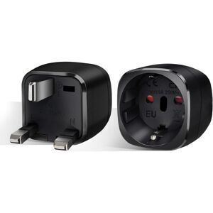 SJQKA 2 Pièces】 Adaptateur Prise Anglaise, Adaptateur De Voyage France Vers Uk, Adaptateur De Prise Pour Irlande, Angleterre, Ecosse, Dubaï, Malte, Adaptateur Type G (noir) - Publicité SJQKA 2 Pièces】 Adaptateur Prise Anglaise, Adaptateur De Voyage France Vers Uk, Adaptateur De Prise Pour Irlande, Angleterre, Ecosse, Dubaï, Malte, Adaptateur Type G (noir) - Publicité