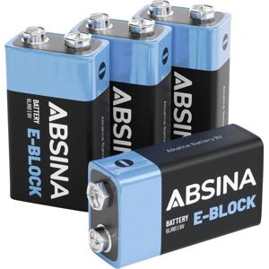 Absina Pile 6lr61 (9v) Alcaline(s) 580 Mah 9 V 4 Pc(s) - Publicité Absina Pile 6lr61 (9v) Alcaline(s) 580 Mah 9 V 4 Pc(s) - Publicité