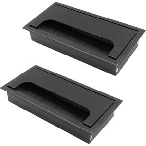 2pcs Couvercle Passe Câbles Fil Carrée 80x160mm Pour Encastrer Sur Table De Bureau Organisateur De Cables Pour Meuble Aluminium Noir Anodisé Passage De Câble Cache-câble - Ahlsen - Publicité 2pcs Couvercle Passe Câbles Fil Carrée 80x160mm Pour Encastrer Sur Table De Bureau Organisateur De Cables Pour Meuble Aluminium Noir Anodisé Passage De Câble Cache-câble - Ahlsen - Publicité