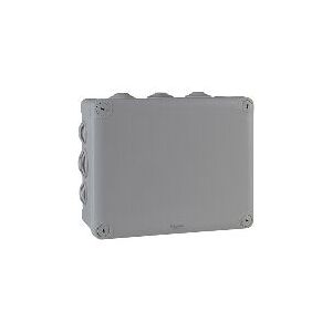 Schneider Electric - Mureva Box, boite de dérivation IP55 + embouts 225x175x100, gris - ENN05013 - Publicité Schneider Electric - Mureva Box, boite de dérivation IP55 + embouts 225x175x100, gris - ENN05013 - Publicité