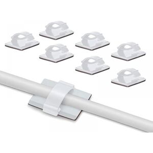 Cyslmuk - Clips Adhésifs Réglables Pour Câbles À Fibre Optique, Supports De Câbles Et De Fils Pour La Maison Ou Le Bureau (lot De 30) Blanc - Publicité Cyslmuk - Clips Adhésifs Réglables Pour Câbles À Fibre Optique, Supports De Câbles Et De Fils Pour La Maison Ou Le Bureau (lot De 30) Blanc - Publicité