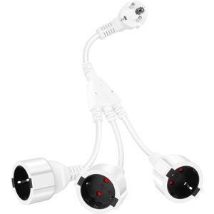 GOTRAYS Fiche Triple Pour Prise, Rallonge Avec 3 Prises Schuko 16a/ 250v/ Max.3500w 3 En 1 Adaptateur De Prise Distribution À 3 Voies Ip44 Triple Prise Pour Maison, Bureau, Voyages - Publicité GOTRAYS Fiche Triple Pour Prise, Rallonge Avec 3 Prises Schuko 16a/ 250v/ Max.3500w 3 En 1 Adaptateur De Prise Distribution À 3 Voies Ip44 Triple Prise Pour Maison, Bureau, Voyages - Publicité