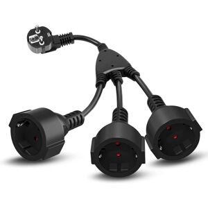 GOTRAYS Fiche Triple Pour Prise, Rallonge Avec 3 Prises Schuko 16a/ 250v/ Max.3500w 3 En 1 Adaptateur De Prise Distribution À 3 Voies Ip44 Triple Prise Pour Maison, Bureau, Voyages - Publicité GOTRAYS Fiche Triple Pour Prise, Rallonge Avec 3 Prises Schuko 16a/ 250v/ Max.3500w 3 En 1 Adaptateur De Prise Distribution À 3 Voies Ip44 Triple Prise Pour Maison, Bureau, Voyages - Publicité