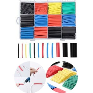 Coavas - Gaine Thermorétractable 750 Pièces, Tube De Câble Thermorétractable À Isolation Électrique, Rapport De Rétrécissement 2: 1, 5 Couleurs, 12 Tailles - Publicité Coavas - Gaine Thermorétractable 750 Pièces, Tube De Câble Thermorétractable À Isolation Électrique, Rapport De Rétrécissement 2: 1, 5 Couleurs, 12 Tailles - Publicité