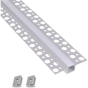 Evotrade - Profil de Jonction 2 Métres Pour Panneaux en Placoplâtre avec Goulotte Pour led à Encastrer+Couvercle à Lumière Continue (Plat - Aluminium) - Publicité Evotrade - Profil de Jonction 2 Métres Pour Panneaux en Placoplâtre avec Goulotte Pour led à Encastrer+Couvercle à Lumière Continue (Plat - Aluminium) - Publicité