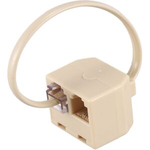 AIRFLAPS Rj11 6p4c 2 Voies Telephone Sortie Adaptateur Jack Ligne De Separation Beige - Publicité AIRFLAPS Rj11 6p4c 2 Voies Telephone Sortie Adaptateur Jack Ligne De Separation Beige - Publicité
