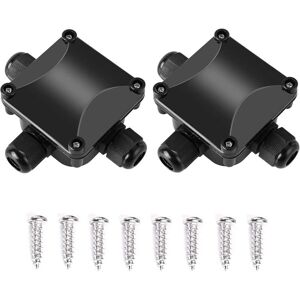 Sollbry - Ip68 Boîte De Connexion Electrique Imperméable Connecteur De Câble 3 Voies Connecteurs Boîte Plastique Boîtier De Raccordement Électrique Ensemble 2 Pièces Convient À Câble 5 À 10mm Noir Avec - Publicité Sollbry - Ip68 Boîte De Connexion Electrique Imperméable Connecteur De Câble 3 Voies Connecteurs Boîte Plastique Boîtier De Raccordement Électrique Ensemble 2 Pièces Convient À Câble 5 À 10mm Noir Avec - Publicité