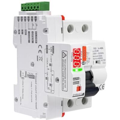 SCORPIO Disjoncteur Différentiel 2p 40a 300ma Type Ac Réenclenchement Automatique Ac230v Rccb Fermeture Automatique Interrupteur Intelligent Disjoncteurs Gyar9-ac-g - Publicité SCORPIO Disjoncteur Différentiel 2p 40a 300ma Type Ac Réenclenchement Automatique Ac230v Rccb Fermeture Automatique Interrupteur Intelligent Disjoncteurs Gyar9-ac-g - Publicité