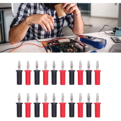 Scotch 10 Ensembles De Fiches Bananes De 4 Mm Connecteur Mâle À Souder En Laiton Type De Lanterne Rouge Et Noir J.10013, - Publicité Scotch 10 Ensembles De Fiches Bananes De 4 Mm Connecteur Mâle À Souder En Laiton Type De Lanterne Rouge Et Noir J.10013, - Publicité