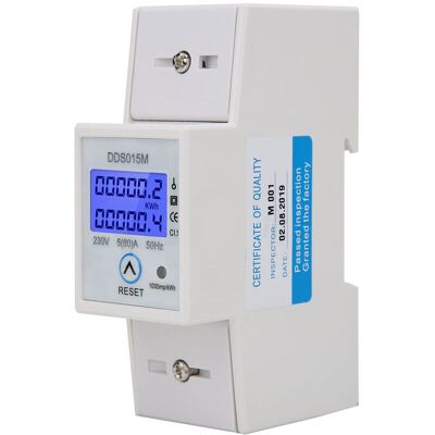 OEM – Watt-heure Mètre Numérique Monophasé 230v – Affichage Lcd – Courant Maximal 80a – Réinitialisation Pour Comptage Temporaire - Dds015m-crezuo - Publicité OEM – Watt-heure Mètre Numérique Monophasé 230v – Affichage Lcd – Courant Maximal 80a – Réinitialisation Pour Comptage Temporaire - Dds015m-crezuo - Publicité