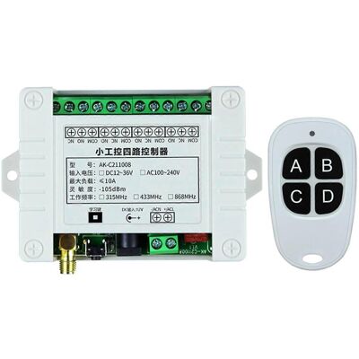 ALLAUVE Télécommande Sans Fil 4 Canaux 315/433 Mhz Pour Interrupteur 12 V Cc - Blanc - Publicité ALLAUVE Télécommande Sans Fil 4 Canaux 315/433 Mhz Pour Interrupteur 12 V Cc - Blanc - Publicité