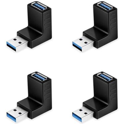 Scotch 4 Pièces Prise D'Angle Usb 90 ° Haut / Bas Adaptateur D'Angle Usb 3.0 5 Gbps Male À Femelle Adaptateur Usb De Type L Angle Pour Pc / Ordinateur Portable En Noir Multi-way.-rapanda - Publicité Scotch 4 Pièces Prise D'Angle Usb 90 ° Haut / Bas Adaptateur D'Angle Usb 3.0 5 Gbps Male À Femelle Adaptateur Usb De Type L Angle Pour Pc / Ordinateur Portable En Noir Multi-way.-rapanda - Publicité