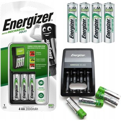 OEM Chargeur Pour Piles Aaa Et Aa + 4 Piles Energizer De 2000 Mah - Publicité OEM Chargeur Pour Piles Aaa Et Aa + 4 Piles Energizer De 2000 Mah - Publicité